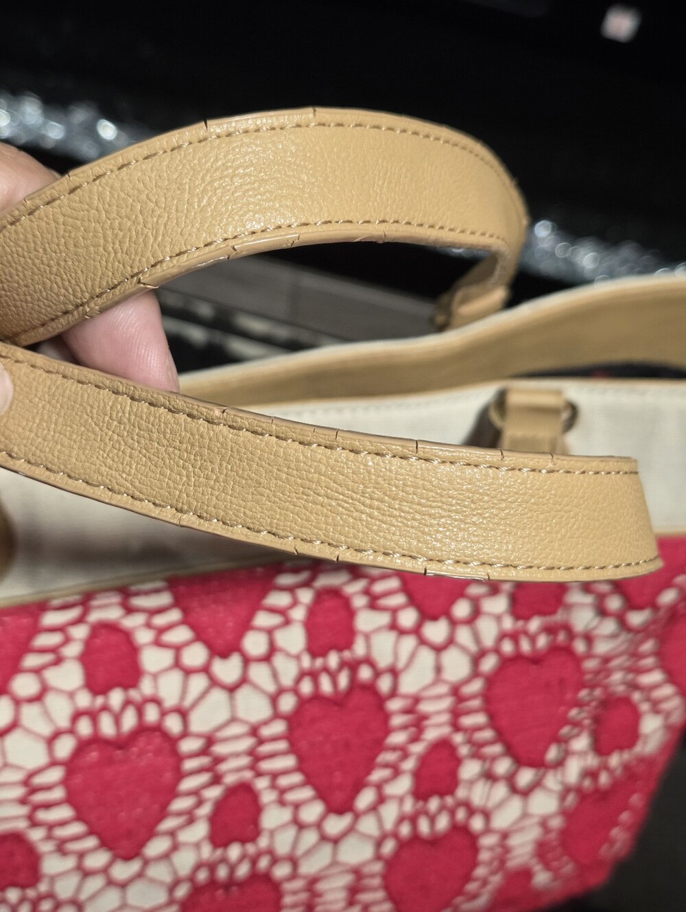 Betsey Johnson Lacey Heart Tote & Wristlet - Picture 5 of 14